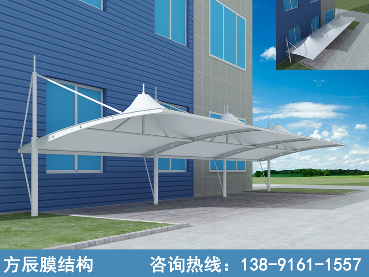 鼓包膜結(jié)構(gòu)停車棚-工字梁，支持單雙面停車