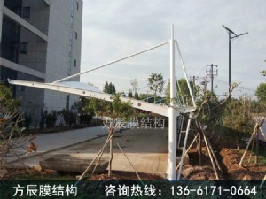 陜西省西安市食品物流園膜結(jié)構(gòu)停車棚解決方案